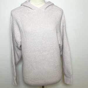 NWT Wild Fable Oversized Women’s Ribbed Hooded Pullover Sweater - Light Beige